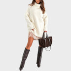Bonnie – Oversized Strick- und Spitzenkleid-Set