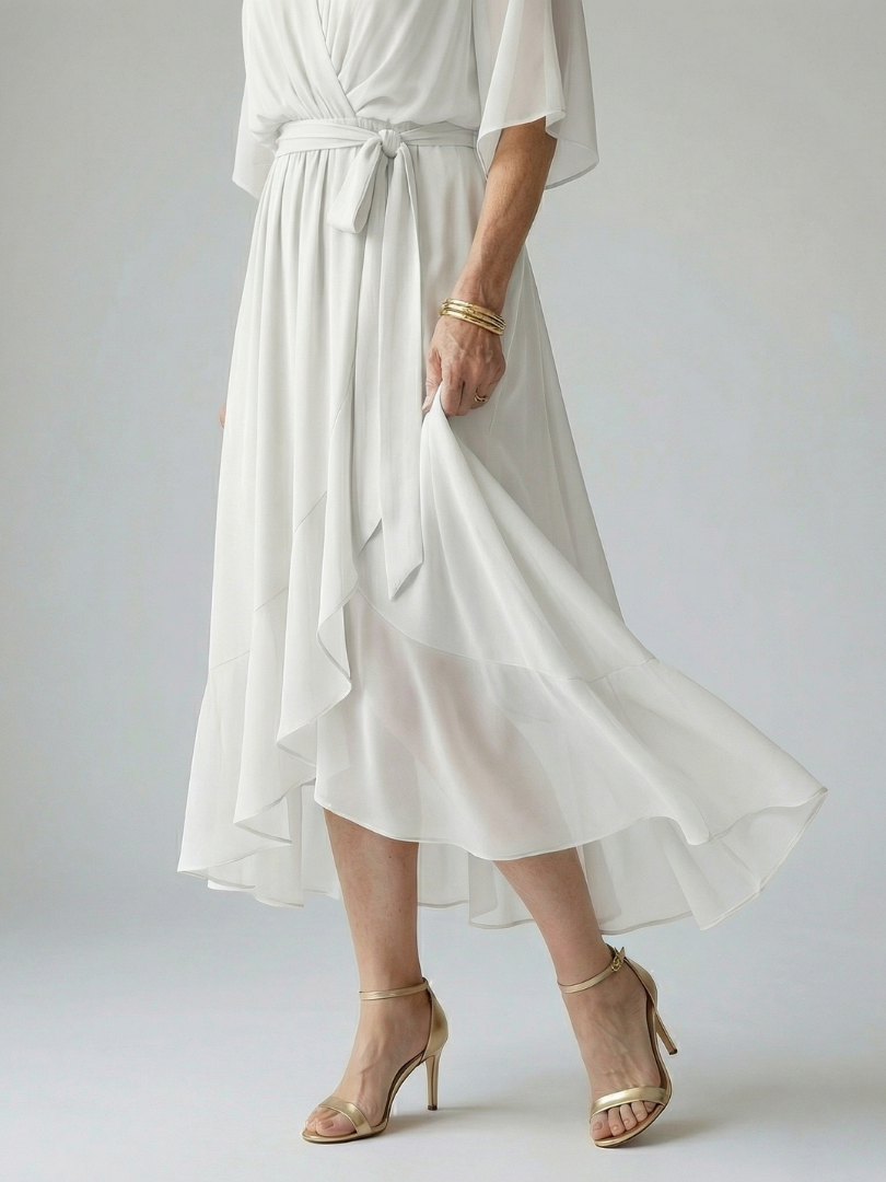 Elric | Leichtes Drapiertes Midikleid