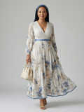 Rielle | Plissiertes Wickel-Midikleid