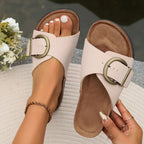 Elfenbein - Slip-On Sandalen
