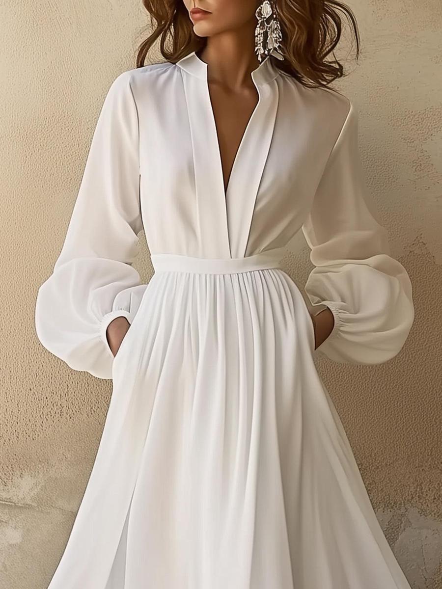 Laurah | Vintage V-Ausschnitt Kleid