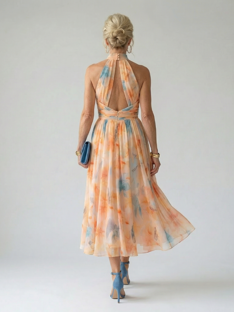 Elin | Weiches Halter-Midi-Kleid