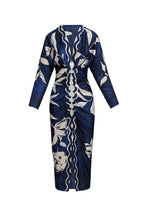 Eva | Sun Escape Einzigartiges Print Dolman Midi Kleid
