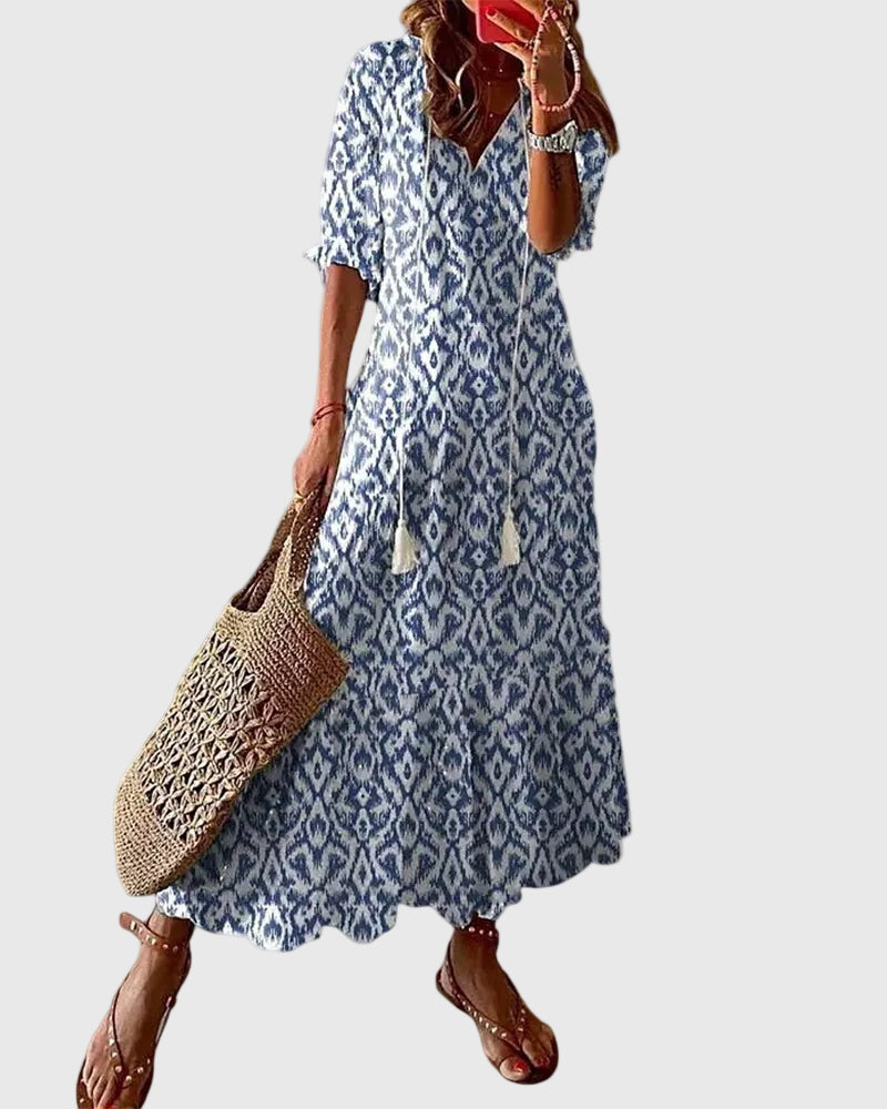 Amalia | Boho Vintage Sommer Maxikleid