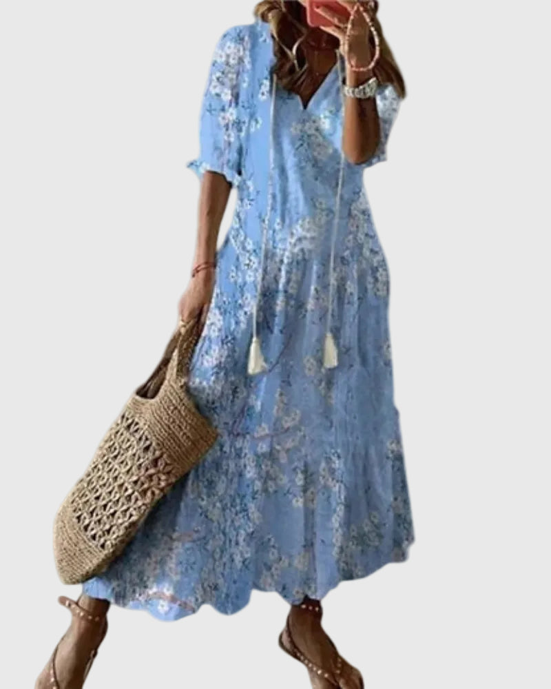 Amalia | Boho Vintage Sommer Maxikleid