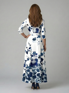 Celine | Midi-Kleid mit Kreuzwickel-Ausschnitt