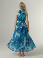 Sylin | Gathered Halter Midi Kleid