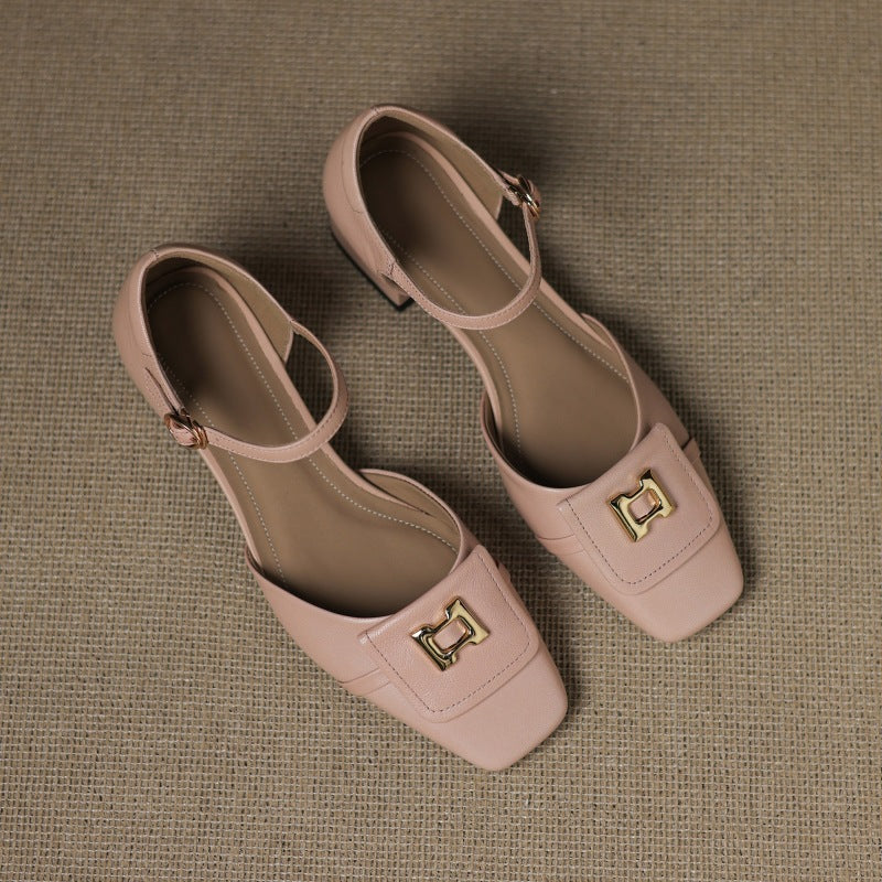 Elvane Schnalle Leder Mary-Janes