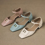 Elvane Schnalle Leder Mary-Janes