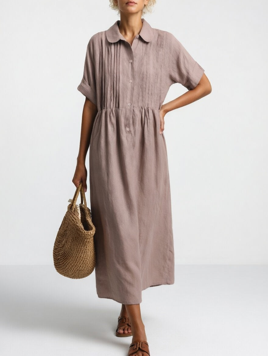 Tymra — Fließendes Sommer-Hemdblusenkleid