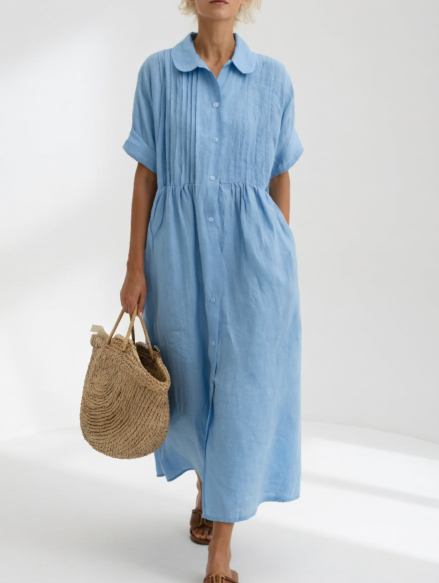 Tymra — Fließendes Sommer-Hemdblusenkleid