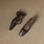 Marvane Leder Kitten Heels