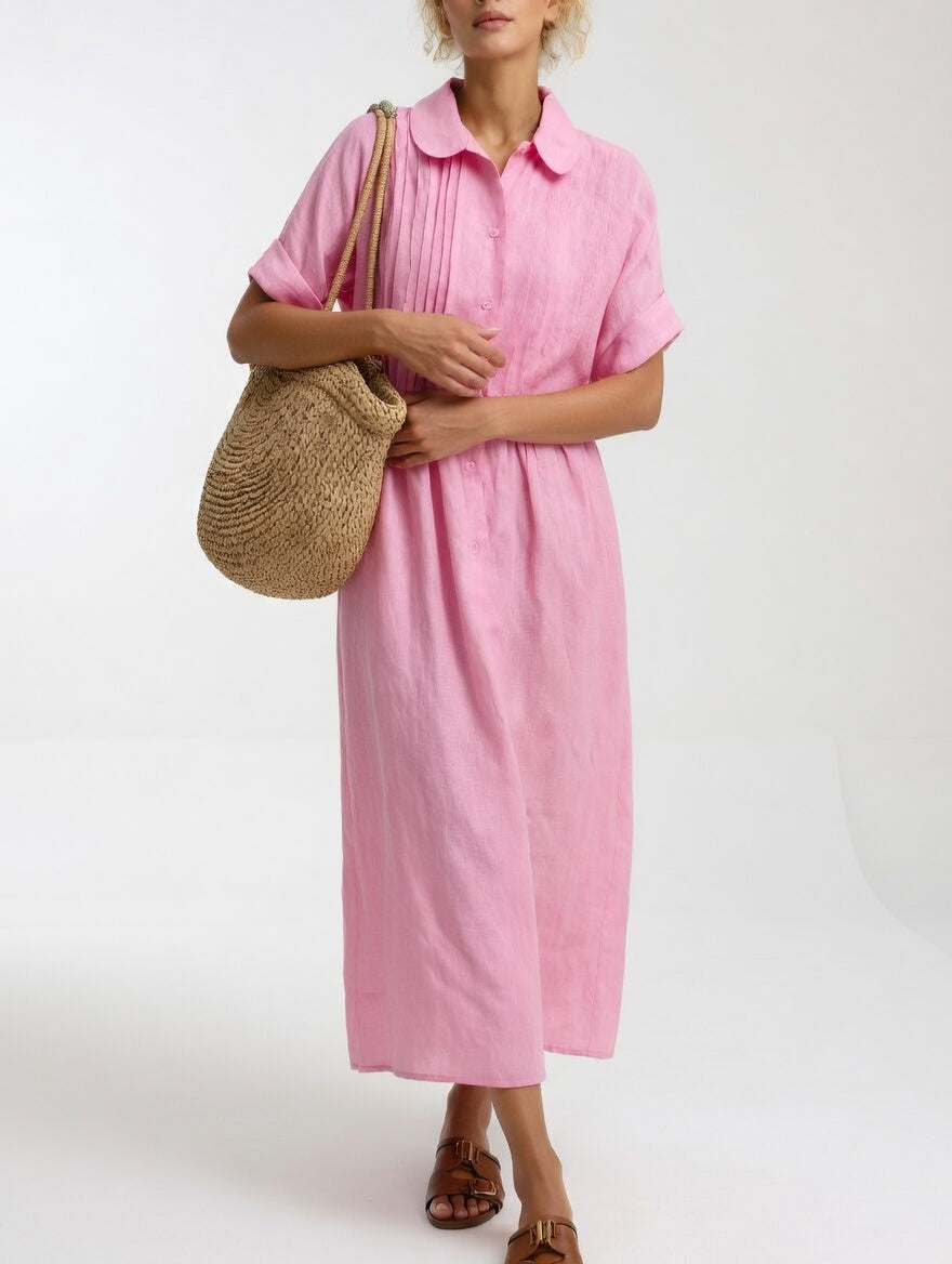 Tymra — Fließendes Sommer-Hemdblusenkleid