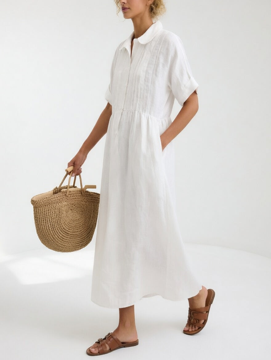 Tymra — Fließendes Sommer-Hemdblusenkleid
