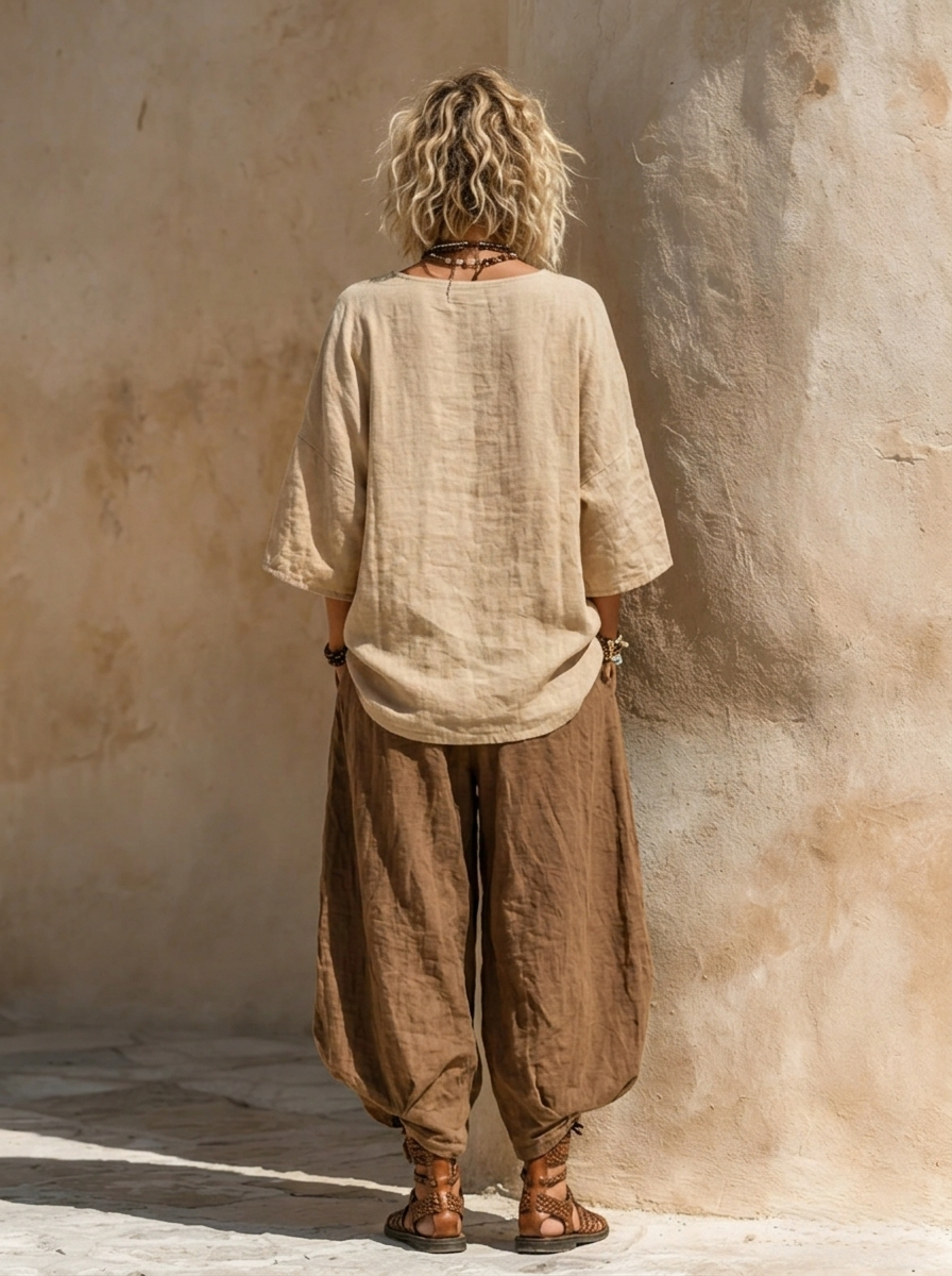Margaret | Nomadisches Bohemian Kunstdruck Drei-Teile Set Outfit