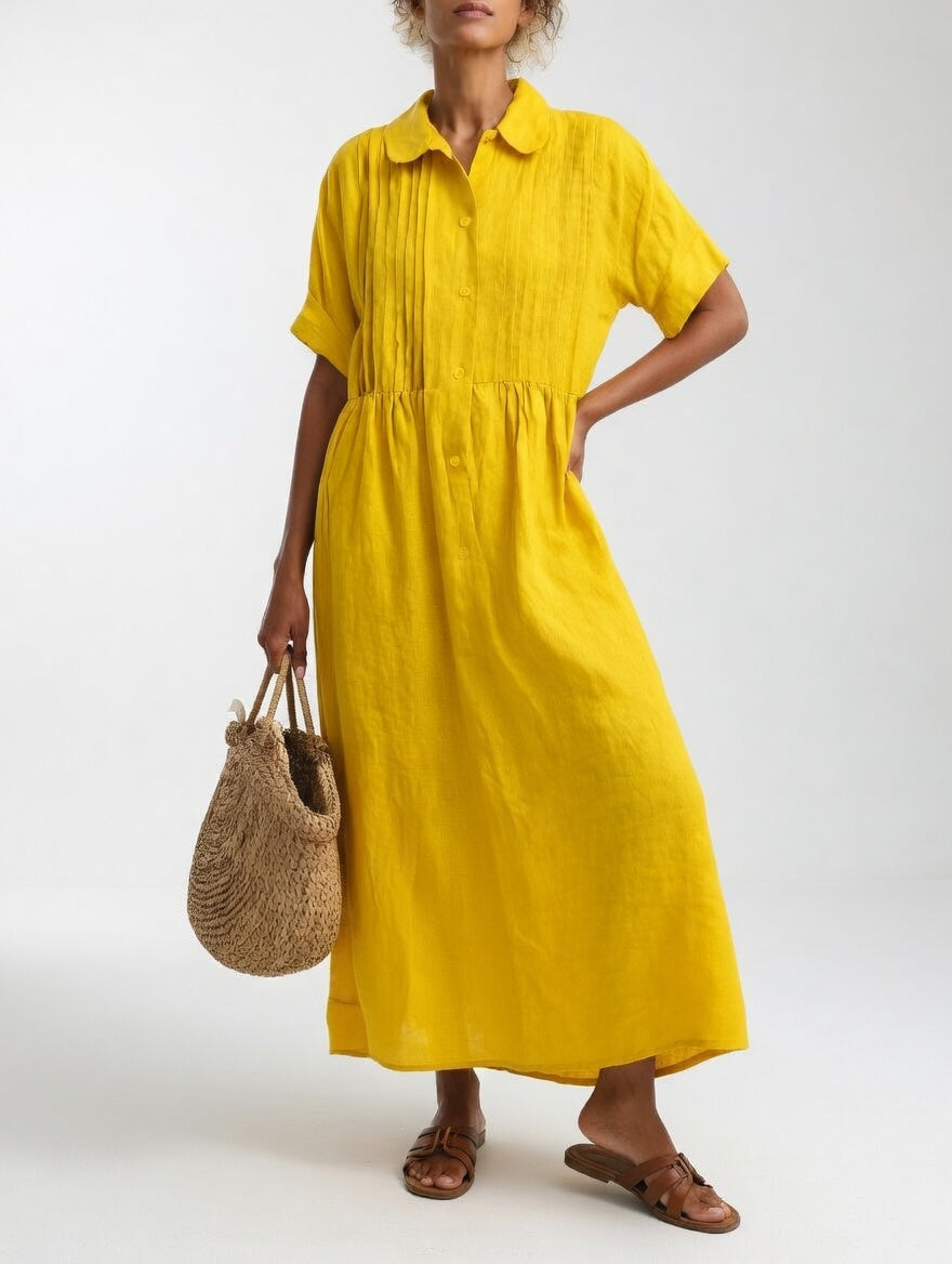 Tymra — Fließendes Sommer-Hemdblusenkleid
