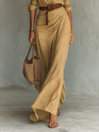 Maxikleid Reverskragen Langarm