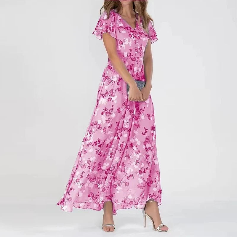 Glamouröses Kleid, das den Bauch bedeckt