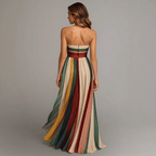 Langes Buntes Kleid ohne Ärmel