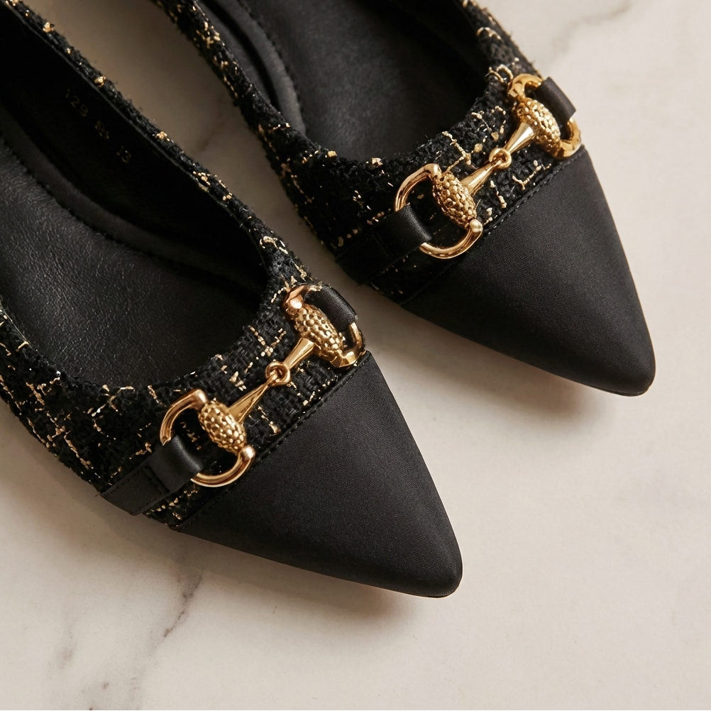 Verona Tweed Ballerinas