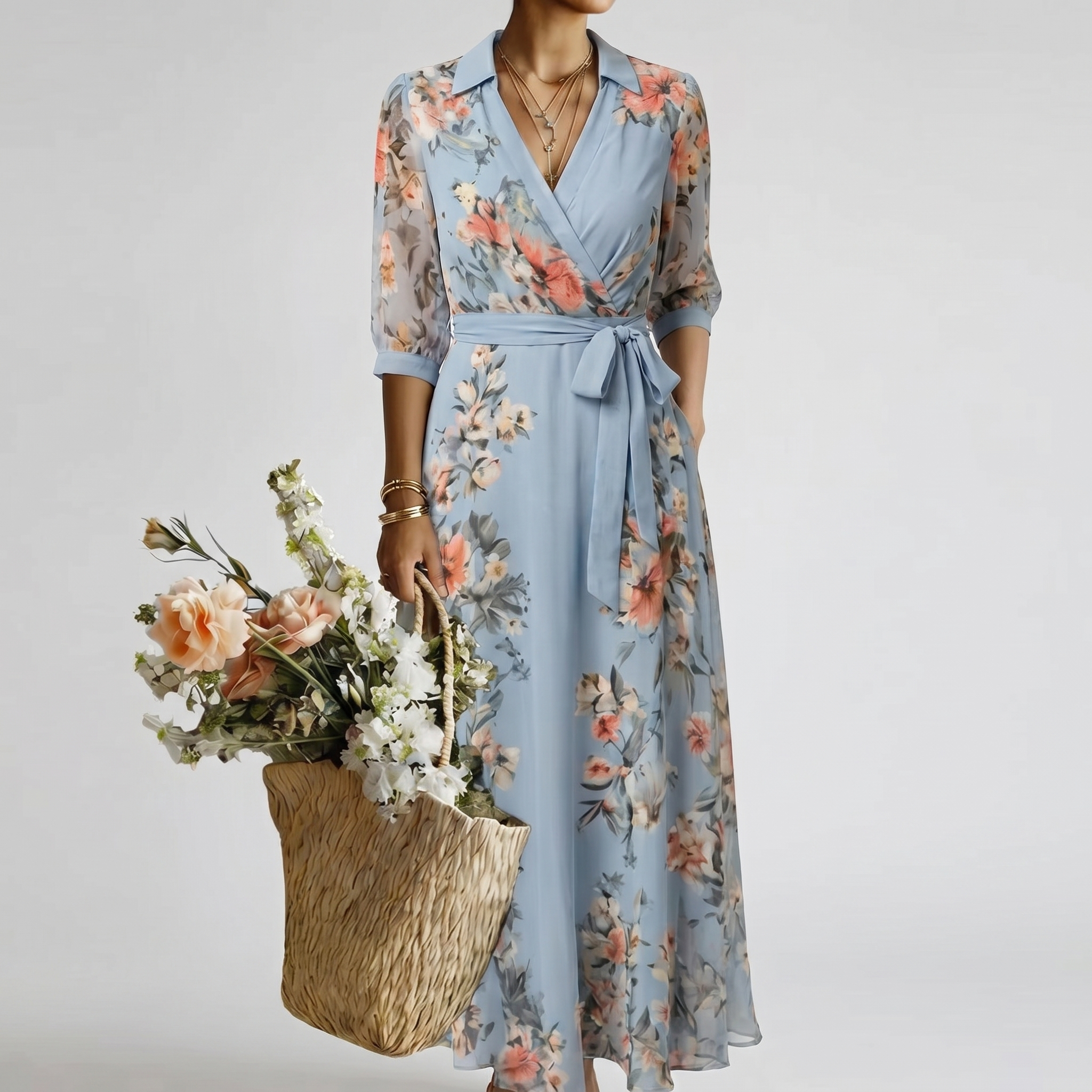 ELOWEN | FLORAL MAXI-KLEID