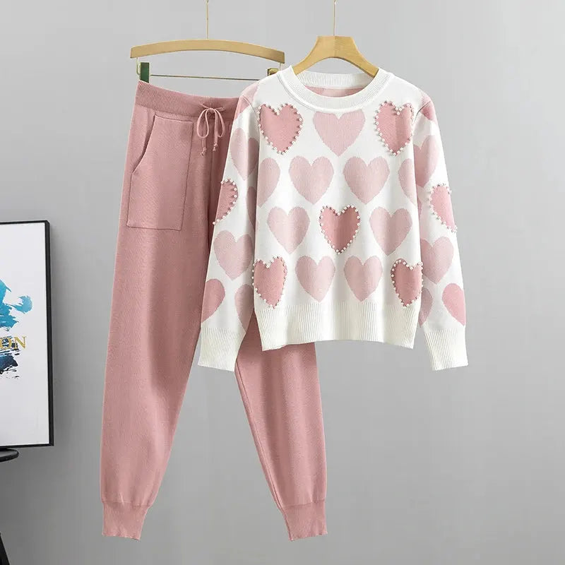 Salome – Schickes Herzmuster Zweiteiliges Set