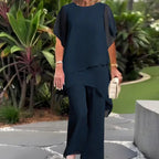 Saskia – Drapiertes Zweiteiliges Palazzo-Set